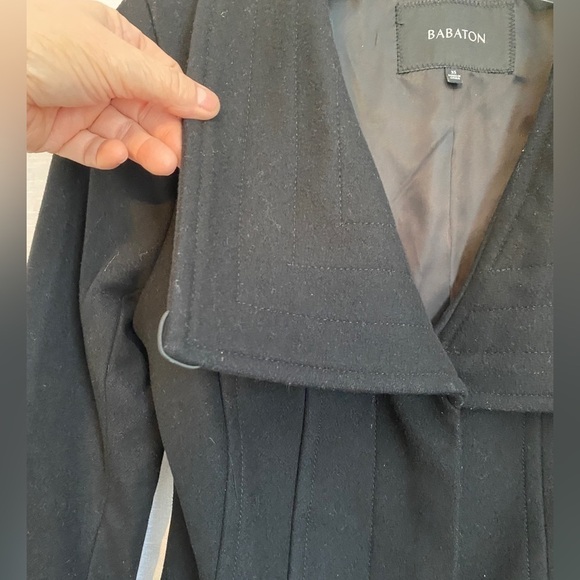 Babaton Wool  Blend Black Quincy Modern TrenchCoat Ladies XSM - Picture 4 of 16